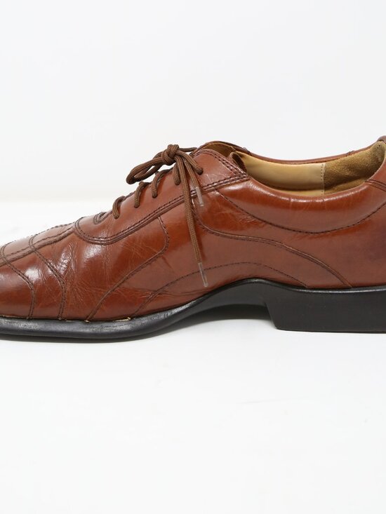 Stanley Blacker Vintage Men\'s Brown Leather Dress Shoes 8.5 M Italy Excellent main image 2